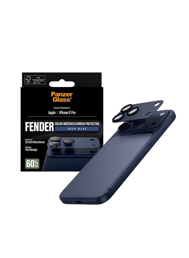 بانزرجلاس حماية كاميرا بانزر جلاس Fender كاملة ايفون 17 برو - أزرق داكن - Image 2